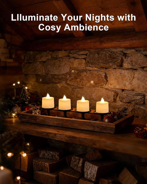 12/24/50/100/150 Pack Festival12 Pack, Amagic LED Tea Lights, Flameless Votive Candles, Battery Operated Tealights
