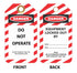 Zing Green Products 7343 10 Pack Danger Do Not Operate Plastic Lockout Tagout Tags, 5.75 x 3 Inch, Red/White/Black