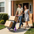 NAICKUC 185lbs Folding Portable Hand Truck Dolly, Capacity Trolley Cart with Wheels, Ideal for Home, Office, Travel Use
