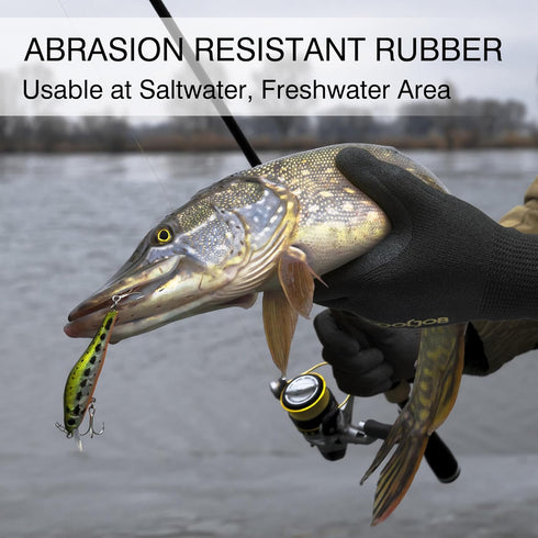 COOLJOB A3 Cut Resistant Fishing Gloves for Men - Touchscreen Safety Work Gloves with Grip Nitrile