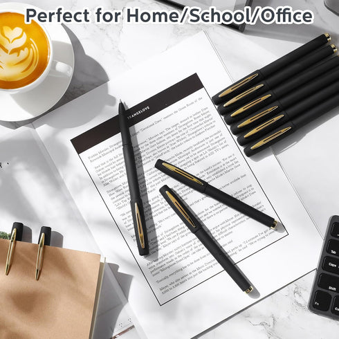 Outus 150 Pcs Black Gel Ink Pens, Ultra Fine Point Rollerball Pens for Office, School, Writing, Sketching