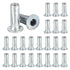 24pcs 1/4-20 Multi-Grip Rivet Nuts, Pre-Bulbed Shank Flat Head Threaded Insert Nut for Industrial Fasteners