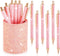 BBTO Bling Sequin Pen Holder with 6 Pcs Sequin Click Pens Cute