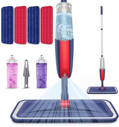 Spray Mops for Floor Cleaning: MEXERRIS Wet Dust Mops with 4 Washable