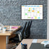 JILoffice Magnetic Dry Erase Calendar Whiteboard - Monthly 24 x 18 Inch, Black Aluminium Frame for Office & Home