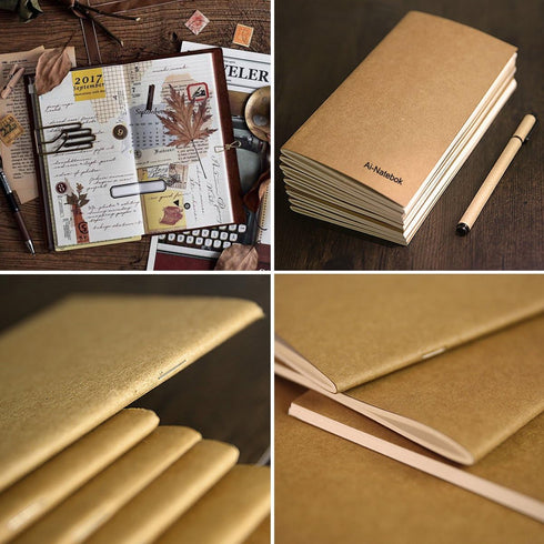 Travelers Notebook Inserts Lined Paper, Refill for Travel Journal, 7.5 X 4 Inch - Set of 3, 240 Pages