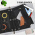 Pencil Pouch for 3 Ring Binder, Large Capacity Pencil Case with 2 Zippers, Clear Window Aesthetic Organizer, 1 Pack