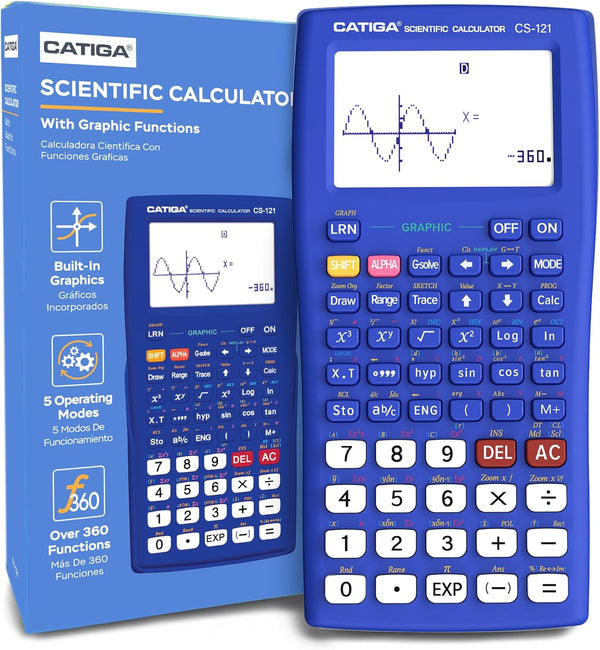 Scientific Calculator with Graphic Functions, Multiple Modes, Intuitive Interface for High School or College