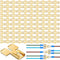 100 Pcs Double Piggyback Spade Connector, Quick Disconnect Electrical 2 Way Wire Terminals Adapter, Non Insulated