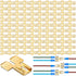 100 Pcs Double Piggyback Spade Connector, Quick Disconnect Electrical 2 Way Wire Terminals Adapter, Non Insulated