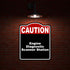 15 18 inches Engine Diagnostic Scanner Station Caution Red Black Aluminum Composite Sign x
