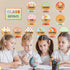 Back to School Birthday Bulletin Board Set, Groovy Class Stickers for School Classroom Calendar Decor, 53Pcs