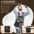 59'' Likesing Server Apron, Restaurant Serving Apron with Pockets for Waitress Hotel Bar, Waist Pouch with Adjustable