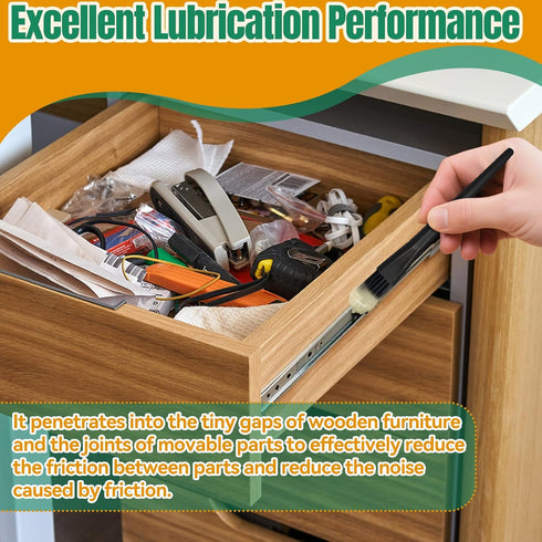 WANJAO 200g Wood Lubricant, Drawer Slide Lubricant Wax Multi-Purpose Wood Lubricating Paste Eliminates Noise Suitable
