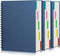 EUSOAR Spiral Notebook Hardcover - 3pcs B5 7.3"x10.2" 5 Subject College Ruled Writing Pad, 100GSM 120Sheets/240Pages
