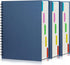 EUSOAR Spiral Notebook Hardcover - 3pcs B5 7.3"x10.2" 5 Subject College Ruled Writing Pad, 100GSM 120Sheets/240Pages
