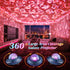 Projector,360 PIKOY Galaxy Projector for Bedroom, White Noises & Bluetooth Night Light Full Coverage Ceiling Projector