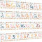 gisgfim 12 Pieces Alphabet Bulletin Board Strips Set, Boho Rainbow Alphabet Line ABC Banner & Number Border Posters for