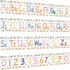gisgfim 12 Pieces Alphabet Bulletin Board Strips Set, Boho Rainbow Alphabet Line ABC Banner & Number Border Posters for