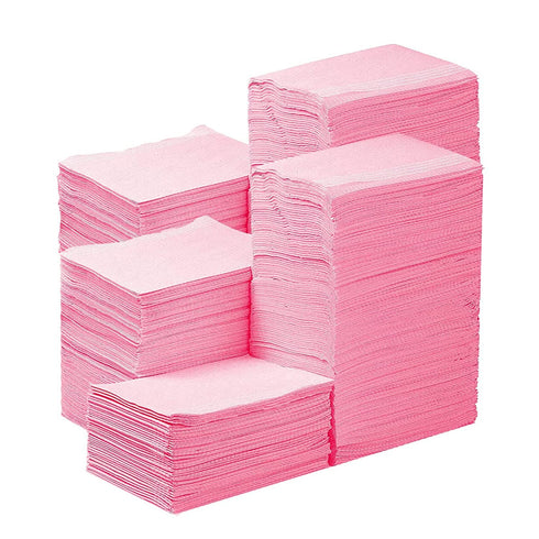 JMU Pink Dental Bibs 500, Dental Bibs Disposable Bulk, 2-Ply Paper 1-Ply