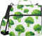 Fisyme Watercolor Broccoli Zipper Binder 3 Ring with Zipper and Shoulder Strap Large