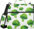 Fisyme Watercolor Broccoli Zipper Binder 3 Ring with Zipper and Shoulder Strap Large