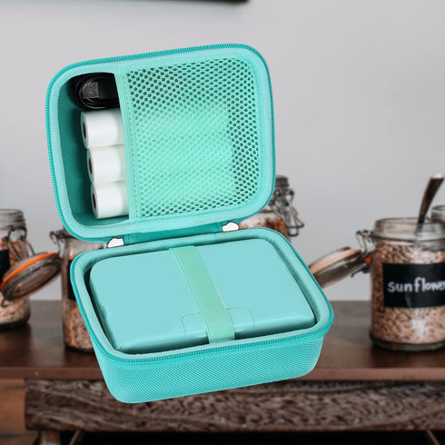 khanka Hard Travel Case for Phomemo M04S Portable Thermal Printer, Bluetooth Label Printer, Case Only (Teal)