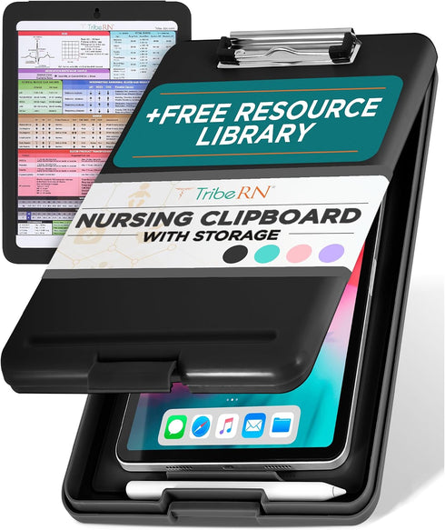 Tribe RN Nursing Clipboard with Storage - Medical Clipboard Nursing Essentials for