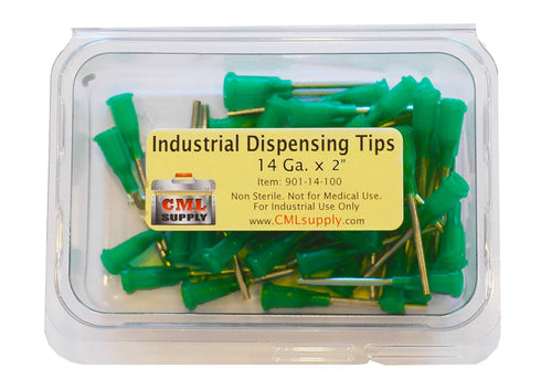 50 pcs Blunt Tip Dispensing Fill Needle 14ga x 2" Olive Green