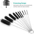 8 Inch Set, Set 10pcs CiaraQ Bottle Cleaning Brushes, Nylon Tube Brush Cleaner for Narrow Neck Bottles Cups with Hook