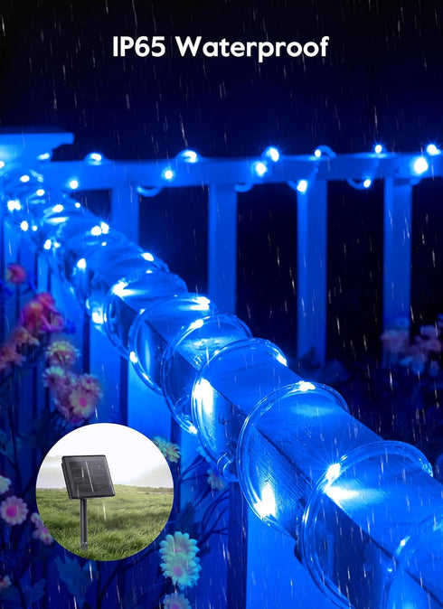 39FT 100 8 Brightown Solar String Lights Outdoor, LED Rope Lights Solar Powered with Lighting Modes, Waterproof Solar