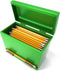 Green Stainless Steel Pencil Dispenser Holder with 6 Beautiful Stickers for Classroom, Home Office (Pencils Not