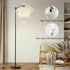 (9W mukuxin Floor Lamp, LED Floor Lamp with Foot Switch & Adjustable Linen Lampshade, Tall Modern ARC Standing Lamps