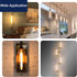 T10/ T30 Dimmable Bulbs, 9.4" Bulbs 90+ 2700K E26 4W (40W 350LM, Pack 4 FLSNT LED Edison Decorative LED Long Light