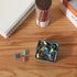Farmhouse Square Paper Clip and Binder Clip Holders, Ceramic Dispenser Organizer for Desk, Cute Office Holder