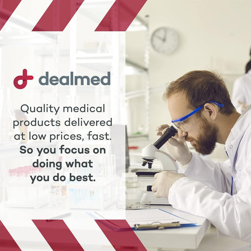 100 Dealmed Vinyl Exam Protection ct. Medium Medical, Kitchen, Disposable, Non-Irritating Latex Free