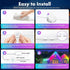 150ft IP67 Waterproof,100 Permanent Outdoor Lights RGB+IC Outdoor String Lights App Control Scene Modes Home