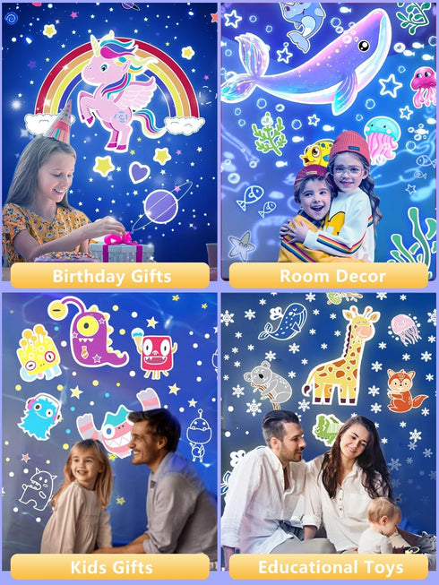 21 Sets 360 Kids Night Light Projector + of Films, Projector Night Light for Kids Bedroom, Ceiling, Star Galaxy