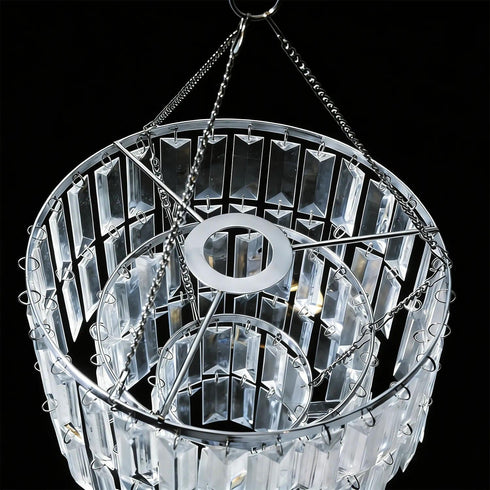 W9.84 H11 Modern Chandelier Shade, Faux Chandeliers Light Fixture Pendant Ceiling Lampshade for Girls Bedroom, X