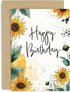 Premium Birthday Cards for Him Her - Sunflower Birthday Card for Grandad