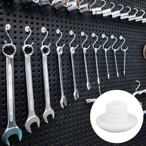 180pcs Pegboard Hook Locks, Fit for 1/4in Pegboard Hook Accessories, Security Locks for Hanging Hooks (White)