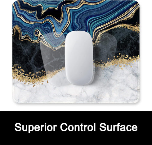 ITNRSIIET Abstract Art Marble Mouse Pad, 10.2×8.3×0.12 inches, Premium Textured, Waterproof, Non-Slip Rubber Base