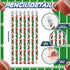 Sabary 48 Pcs Sports Pencils Set with Silicone Bracelets, Soccer, Football, Basketball, Baseball, Rubber Wristbands