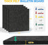 Felt Cork Board Tiles, 4 Packs 12" x 12" 1/2" Thick Self Adhesive Acoustic Panels for Walls with 40 Pushpins for Home