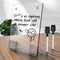 Clear Acrylic White Board, 8x6 Inches, Frameless Desktop Dry Erase Board with Magnetic Stand and Markers for Home and