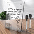 Clear Acrylic White Board, 8x6 Inches, Frameless Desktop Dry Erase Board with Magnetic Stand and Markers for Home and