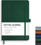 RETTACY Bullet Dotted Journal - A5 Dotted Grid Notebook, 192 Pages, Leather Hardcover, Dark Green