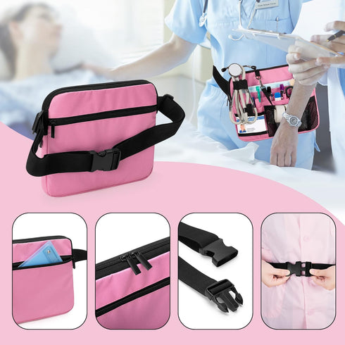 Pack Damero Nurse Fanny with Medical Gear Pockets, Nurse Waist Pouch Nurse Tool Belt with Tape Holder for Stethoscopes