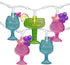 Northlight Cocktail Glasses Patio Light Set - Multi-Color - 7.25' White Wire