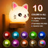 Kids,2-Pack 3D 3000K L LOHAS LED Plug in Night Light for Cute Cat Night Lights with Dusk to Dawn Sensor, RGB+Soft White